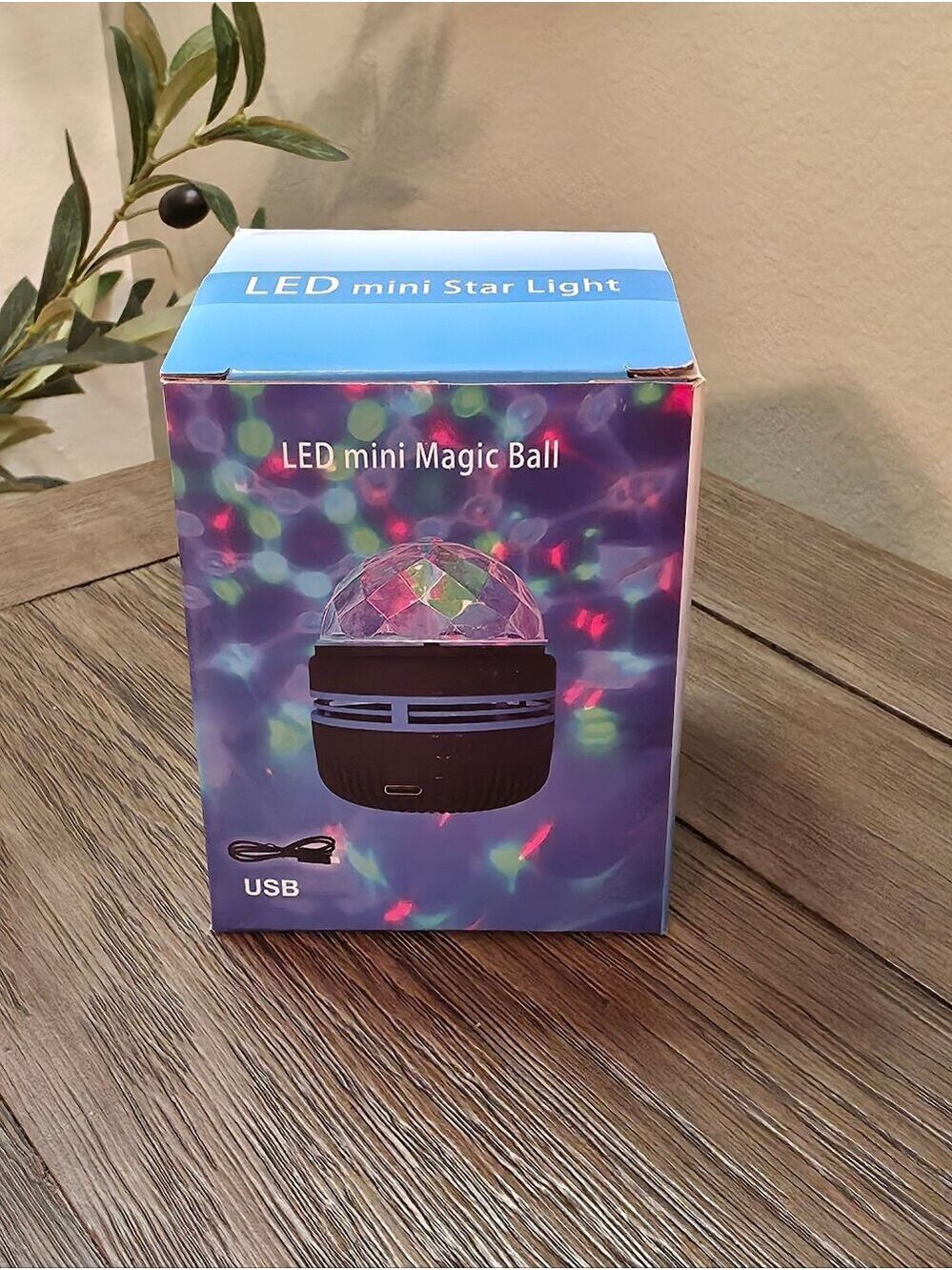 LED Mini Magic Ball Star Light - Black